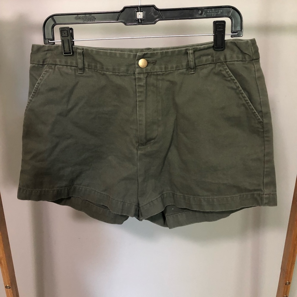 forever 21 army tailored shorts